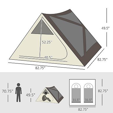 Outsunny Pop Up Tent Automatic Instant Portable Cabana Beach Tent w/ Carry Bag