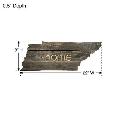 Large Rustic Farmhouse Home State Reclaimed Wood Wall Sign