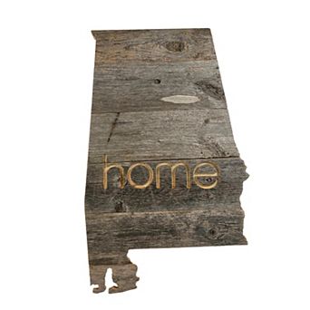 Large Rustic Farmhouse Home State Reclaimed Wood Wall Sign