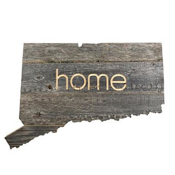 Large Rustic Farmhouse Home State Reclaimed Wood Wall Sign