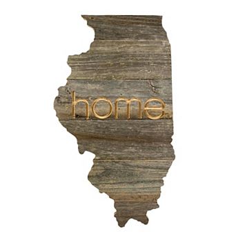 Large Rustic Farmhouse State Reclaimed Wood Wall Sign Home