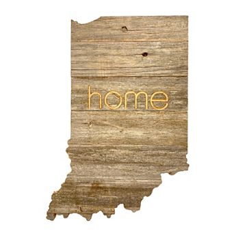 Large Rustic Farmhouse Home State Reclaimed Wood Wall Sign