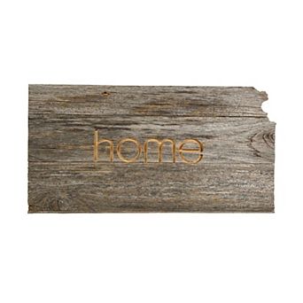Large Rustic Farmhouse Home State Reclaimed Wood Wall Sign