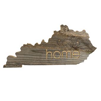 Large Rustic Farmhouse Home State Reclaimed Wood Wall Sign