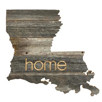 Large Rustic Farmhouse Home State Reclaimed Wood Wall Sign