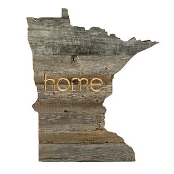 Large Rustic Farmhouse State Reclaimed Wood Wall Sign Home
