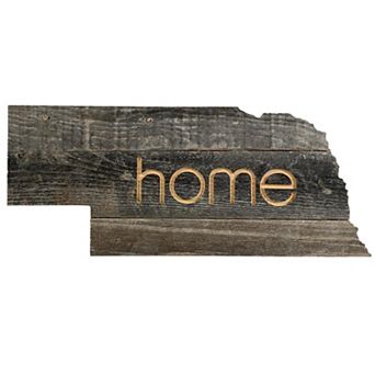 Large Rustic Farmhouse State Reclaimed Wood Wall Sign Home