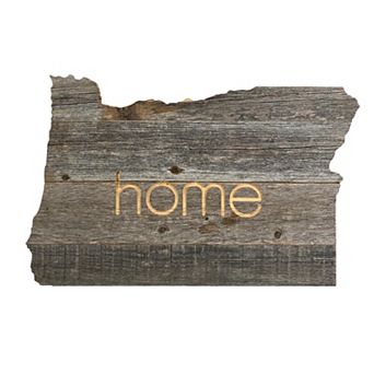 Large Rustic Farmhouse State Reclaimed Wood Wall Sign Home