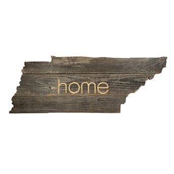 Large Rustic Farmhouse Home State Reclaimed Wood Wall Sign