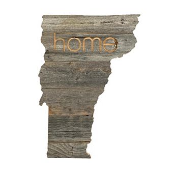 Large Rustic Farmhouse Home State Reclaimed Wood Wall Sign