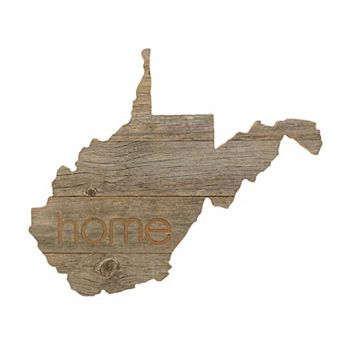 Large Rustic Farmhouse State Reclaimed Wood Wall Sign Home