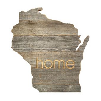 Large Rustic Farmhouse State Reclaimed Wood Wall Sign Home