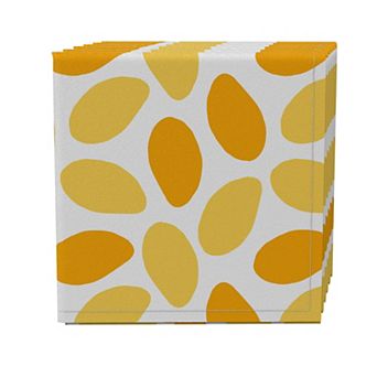 Napkin Set of 4, 100% Cotton, 20x20", Abstract Mangos