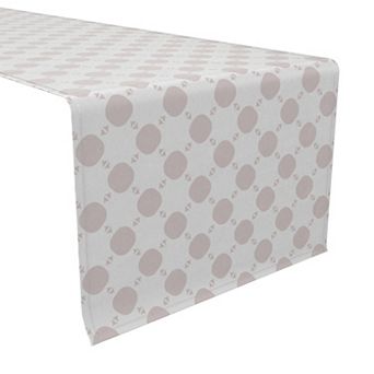 Table Runner, 100% Cotton, 16x108", Modern Geo Pattern