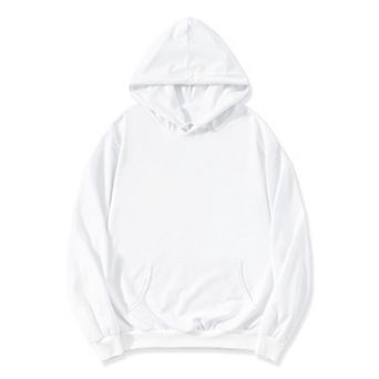Men's Hoodie Sweatshirt Long Sleeves Solid Drawstring Pullover