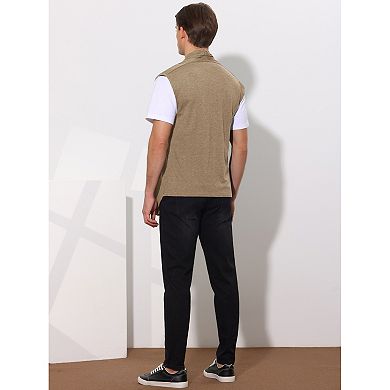 Men's Ruffle Shawl Collar Lightweight Vest Drape Cape Sleeveless Cardigan