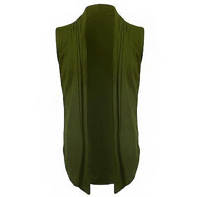 Men s Open Front Asymetric Hem Sleeveless Cardigan Vest