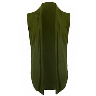 Men's Ruffle Shawl Collar Lightweight Vest Drape Cape Sleeveless Cardigan
