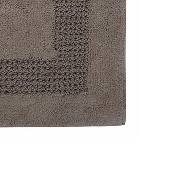 Cotton Racetrack Design Skid Proof Comfortable Absorbent Solid Racetrack Design Bath Rug