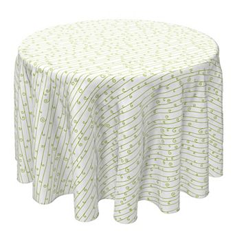 Round Tablecloth, 100% Cotton, 60 Round", Swirly Stripes