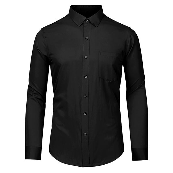 Men's Dress Shirt Regular Fit Button Down Long Sleeves Shirts