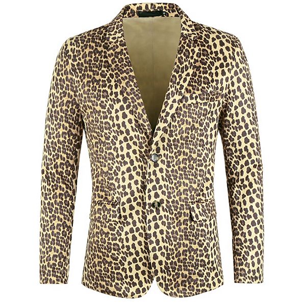 Leopard print hot sale mens blazer