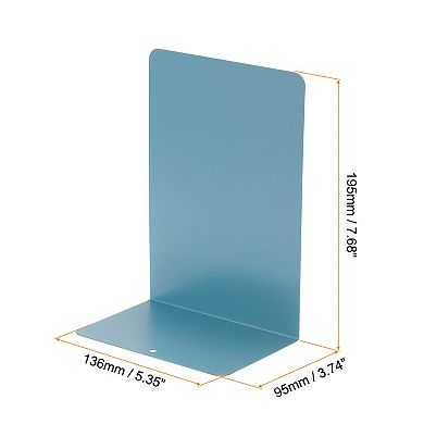 2 Set Metal L-Shaped Bookend for Stationery Office Accessories