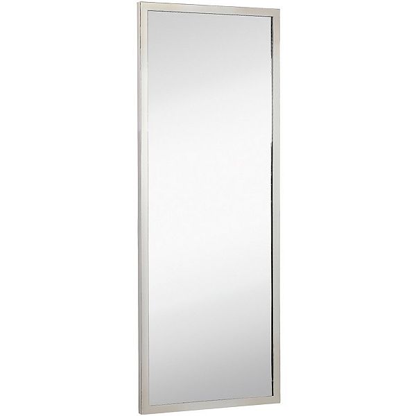 18x48 Inch Polished Silver Metal Frame Full Length Mirror Commercial