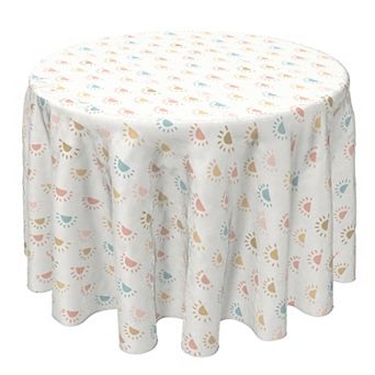 Round Tablecloth, 100% Cotton, 60 Round", Pastel Modern Sunrise