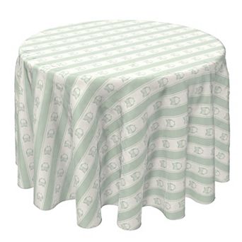 Round Tablecloth, 100% Cotton, 60 Round", Pastel Owl Stripe