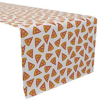 Table Runner, 100% Cotton, 16x72", Pizza Party
