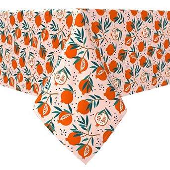 Square Tablecloth, 100% Cotton, 60x60", Pomegranate Trees
