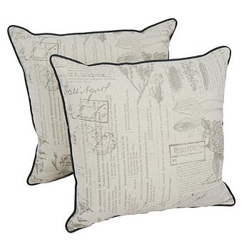 Blazing Needles 18-inch Corded Throw Pillows with Inserts (Set of 2)