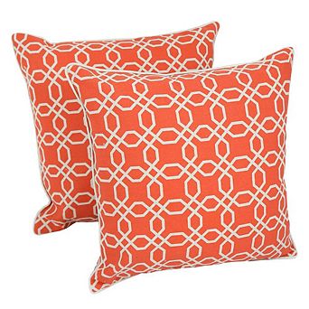 Blazing Needles 18-inch Corded Throw Pillows with Inserts (Set of 2)