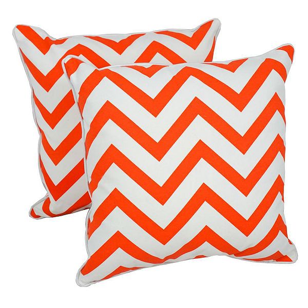 Blazing Needles 18inch Corded Throw Pillows with Inserts (Set of 2)
