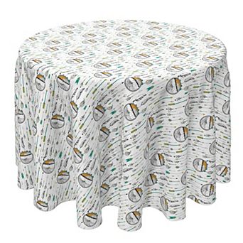 Round Tablecloth, 100% Cotton, 60 Round", Dream Catcher With Feathers