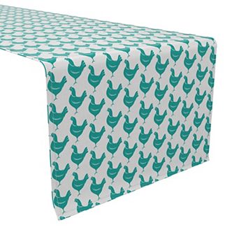 Table Runner, 100% Cotton, 16x72", Country Kitchen Chickens