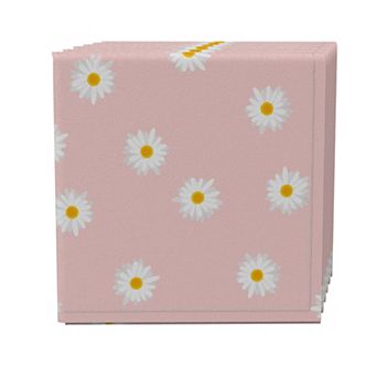 Napkin Set of 4, 100% Cotton, 20x20", Daisy Designs