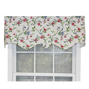 English Garden Regal 100% Cotton with Fully Lined 3" Rod Pocket Valnance for Windows