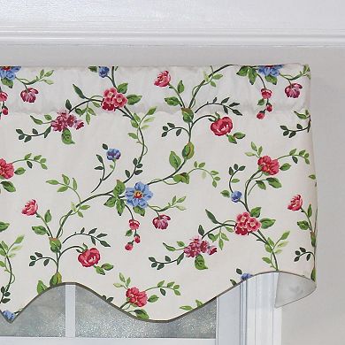English Garden Regal 100% Cotton with Fully Lined 3" Rod Pocket Valnance for Windows