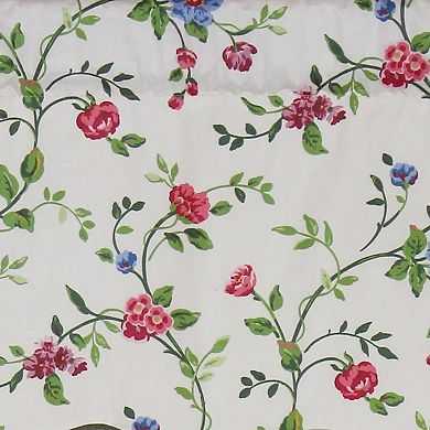 English Garden Regal 100% Cotton with Fully Lined 3" Rod Pocket Valnance for Windows