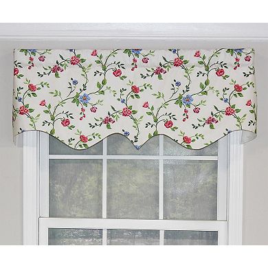 English Garden Regal 100% Cotton with Fully Lined 3" Rod Pocket Valnance for Windows