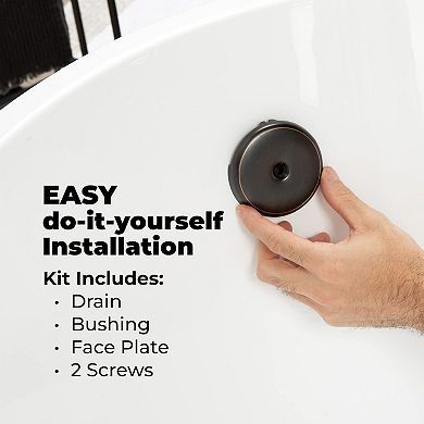 Bathtub Drain Kit Lift And Turn Easy Installation Tub Drain Assembly Conversion Kit
