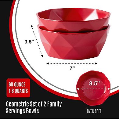Ceramic Soup Bowl Set For Kitchen Set Of 2
