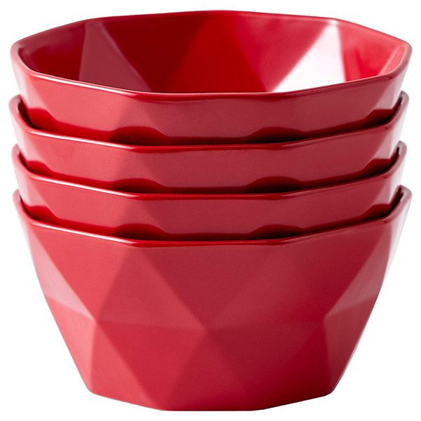 60 Oz Geometric Ceramic Soup Bowl Set Of 2, 60 Ounce Large Black Ceramic French