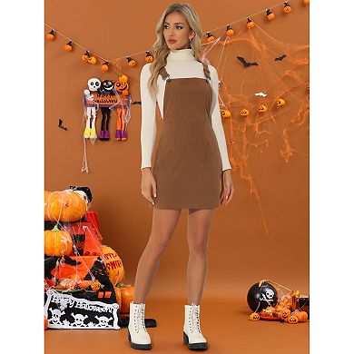 Women's Floral Print Adjustable Strap Casual Overall Dresses