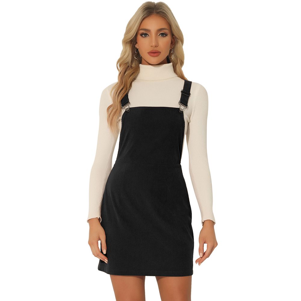 white christmas dresses Casual Vintage-Inspired Back Slit Denim Overall Dress main image 0