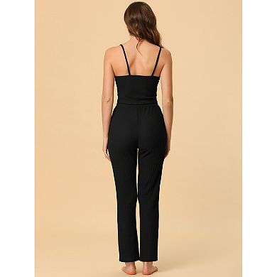 Womens Knit Lounge Sleepwear Pants Shrug Cardigan 3ps Pajama Set