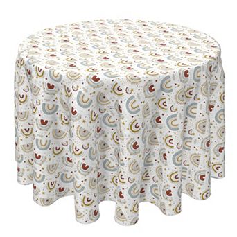 Round Tablecloth, 100% Cotton, 60 Round", Magic Rainbows