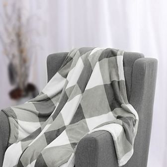 Plaid Blanket Fuzzy Plush Blanket Pet 30"x40"